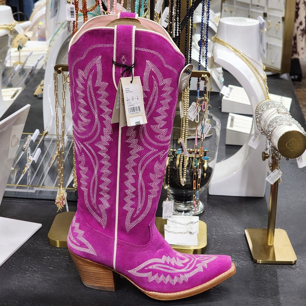 SOLDOUT Elsewhere Ariat - Women's Casanova Haute Pink Suede Boot Size - Picture 10 of 12